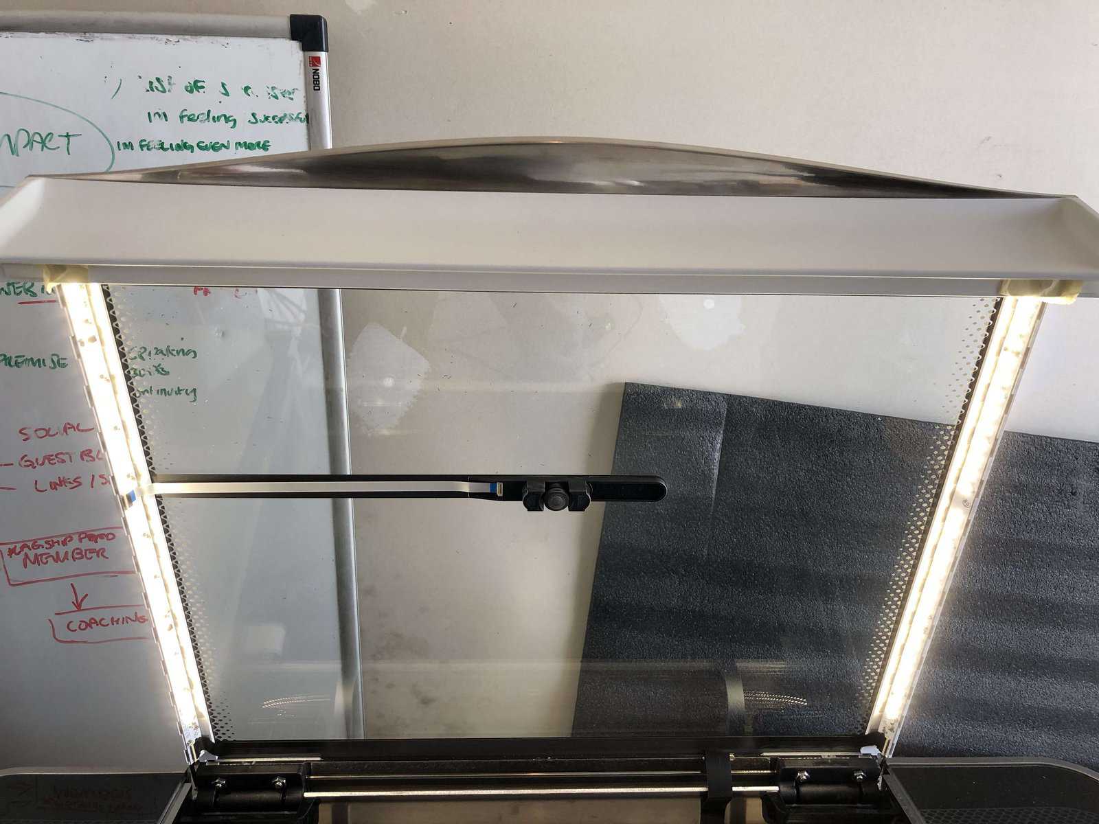 Passthrough hack in place with magnets and tape