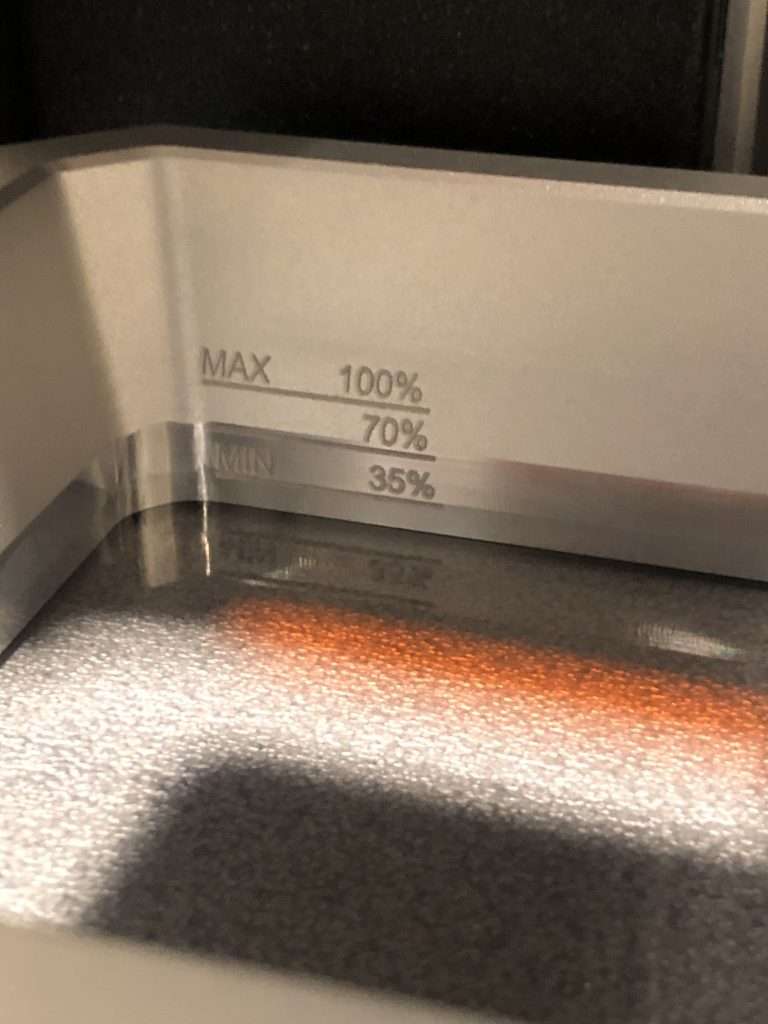Fill level marks on Prusa SL1 resin vat