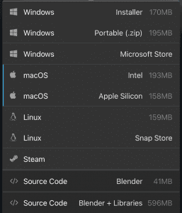 Blender is cross-platform and open source
