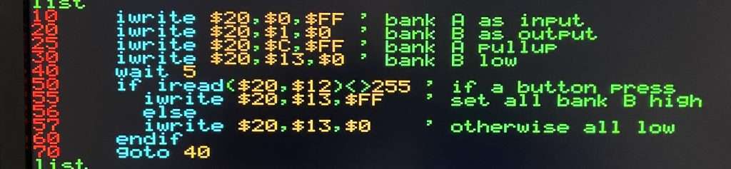 Neo6502 basic listing