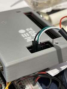 UEXT port has the serial communication on pins 3 and 4