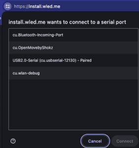 WLED choose your serial