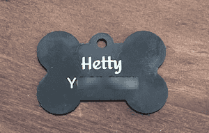 Custom Dog tag engraved on the xTool F1