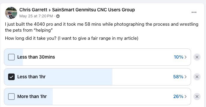 Facebook group survey