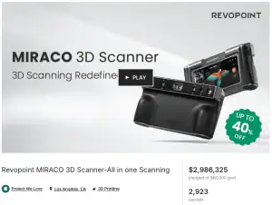 Revopoint MIRACO 3D Scanner Kickstarter