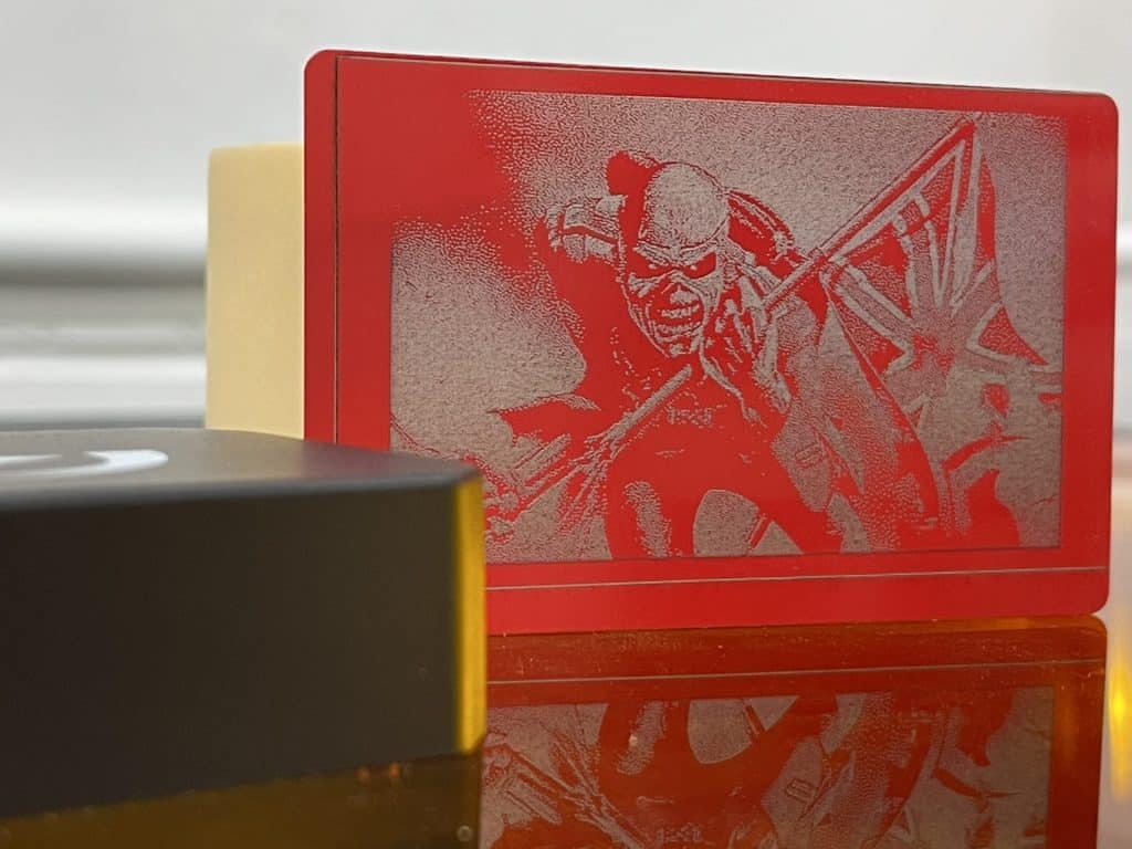 AtomStack Kraft engrave on metal