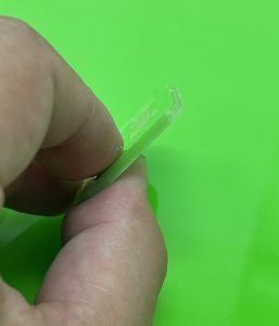 Hard to see but this acrylic cut at an angle not with 90 degrees corners