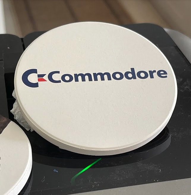 Commodore logo coaster