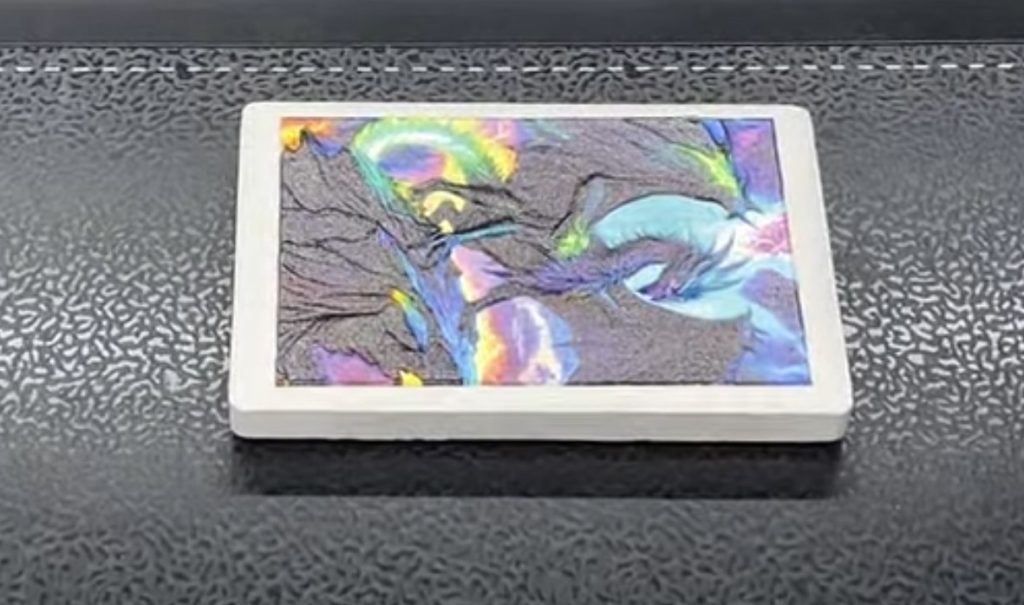 Dragon UV print example made with layers