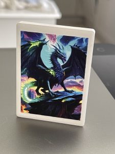 My first eufyMake layered print - a fantasy dragon fridge magnet
