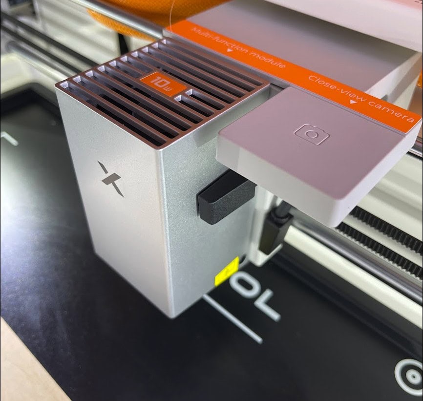 Close-up camera on the xTool M2 laser engraver
