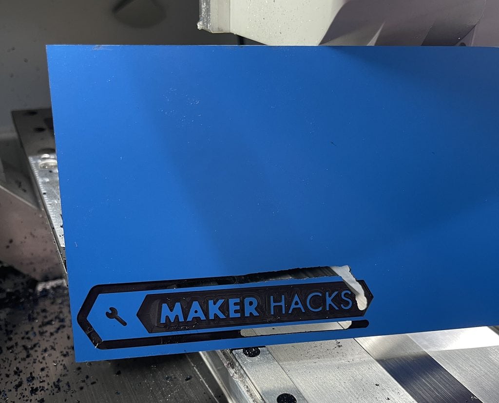 Makera Z1 Two-colour plastic engrave test
