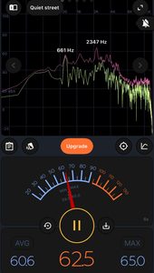 Decibel meter phone app while makera z1 running a job