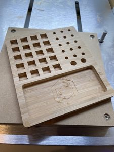 The first project on the Nomad 3 is a nice bamboo tool holder
