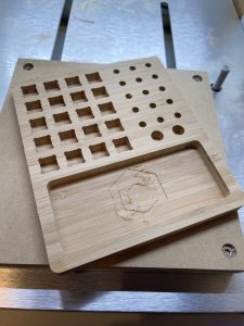 The first project on the Nomad 3 is a nice bamboo tool holder