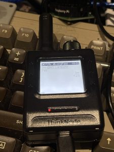 ThinkNode M1 screen showing the reply Yes from M5 Cardputer on LongFast