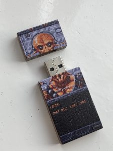 UV printed USB stick with Xenon 2 Megablast artwork